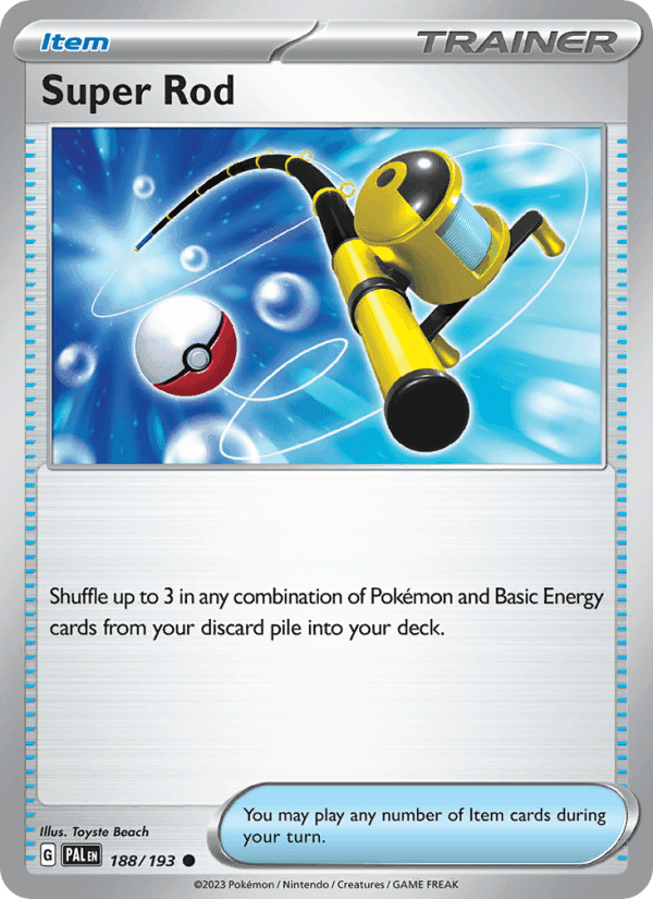 Super Rod, card 188 from Paldea Evolved