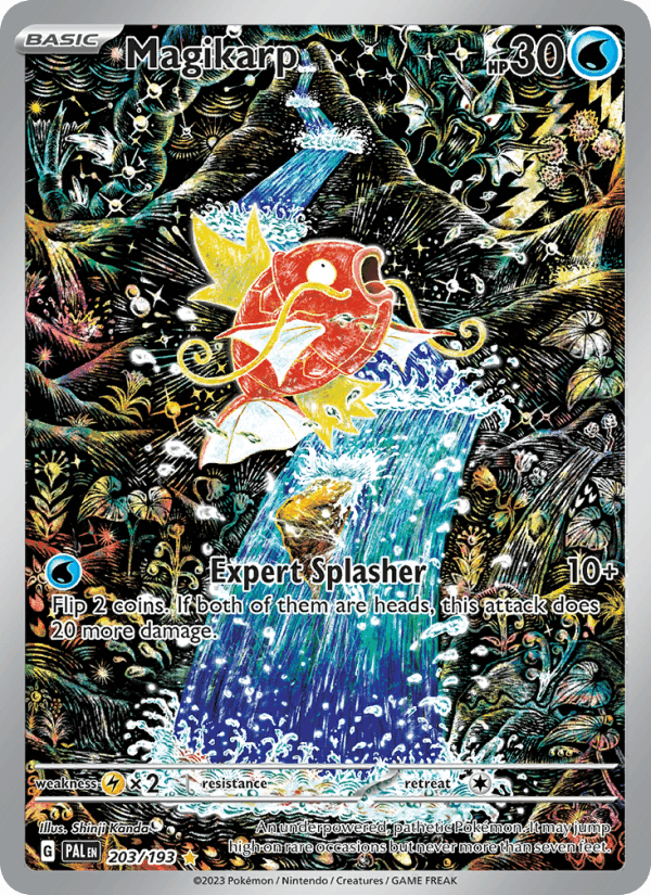 Magikarp, card 203 from Paldea Evolved