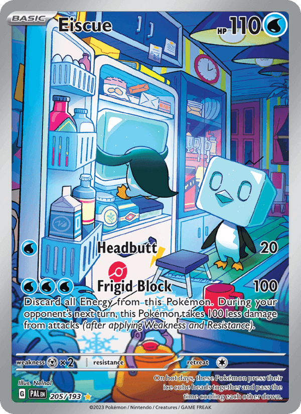 Eiscue, card 205 from Paldea Evolved