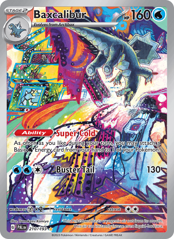Baxcalibur, card 210 from Paldea Evolved