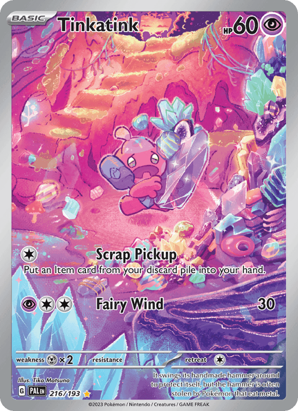 Tinkatink, carta 216 de Paldea Evolved