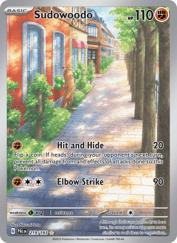 Sudowoodo, carta 219 di Paldea Evolved