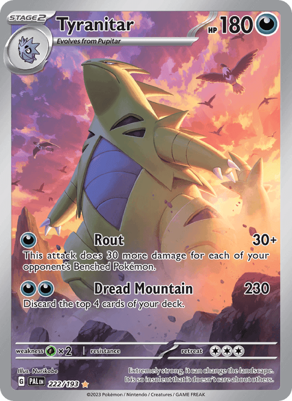 Paldea Evolved の 222 番、Tyranitar