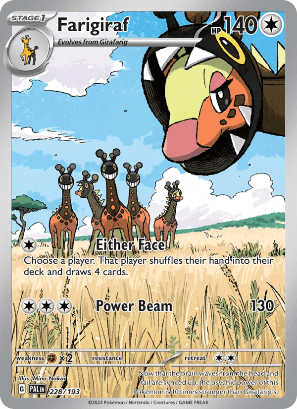 Farigiraf, card 228 from Paldea Evolved