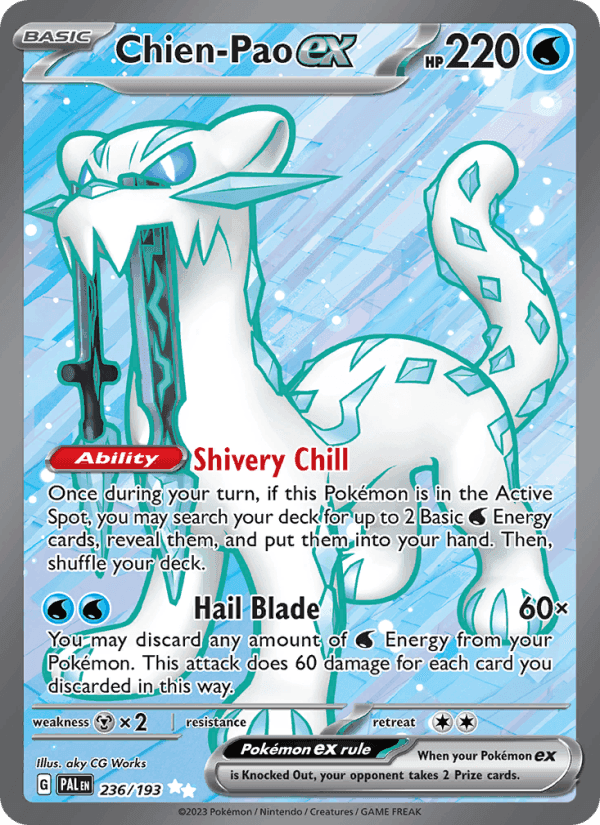 Chien-Pao ex, card 236 from Paldea Evolved
