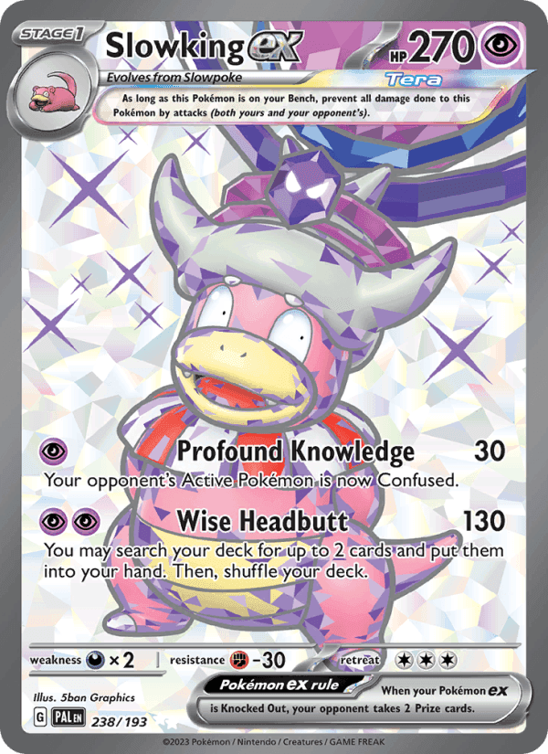 Slowking ex, card 238 from Paldea Evolved