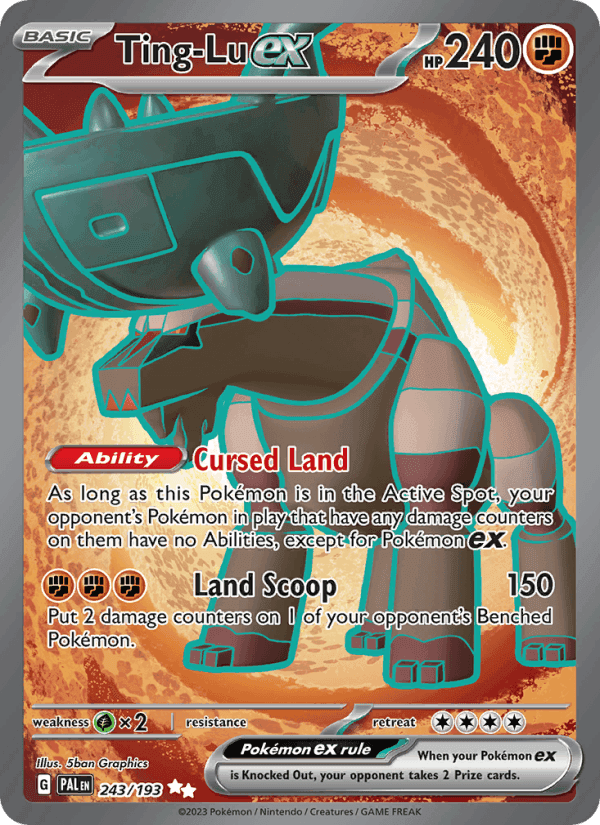Ting-Lu ex, card 243 from Paldea Evolved