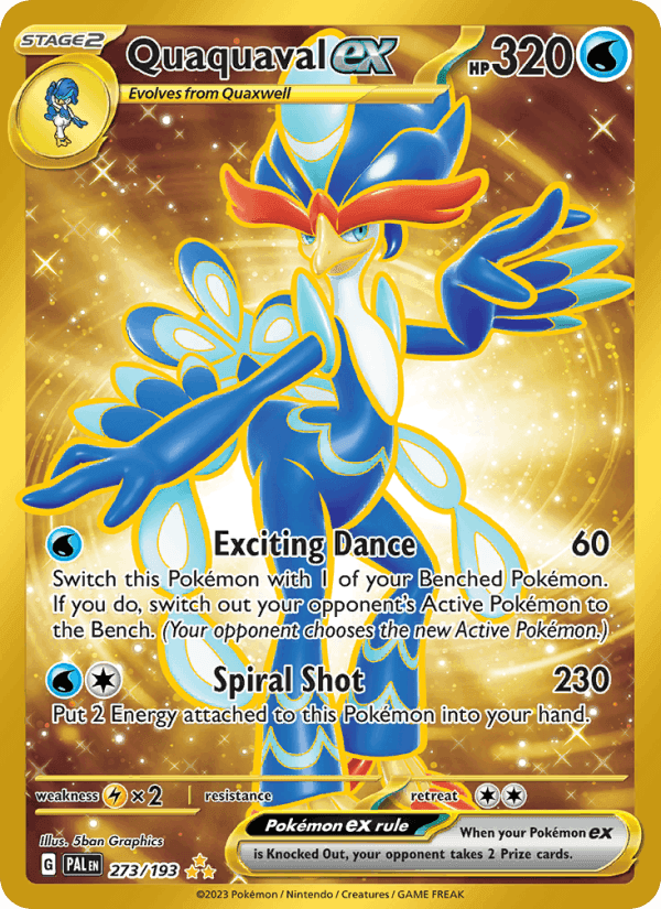 Quaquaval ex, card 273 from Paldea Evolved