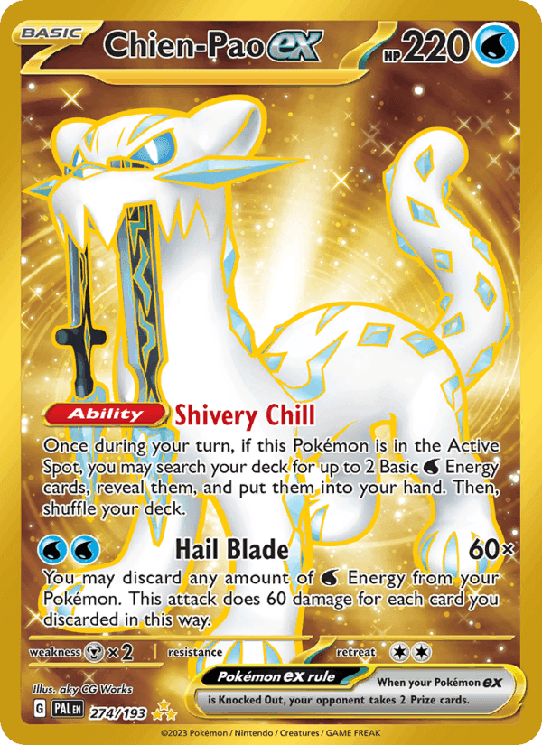 Chien-Pao ex, card 274 from Paldea Evolved