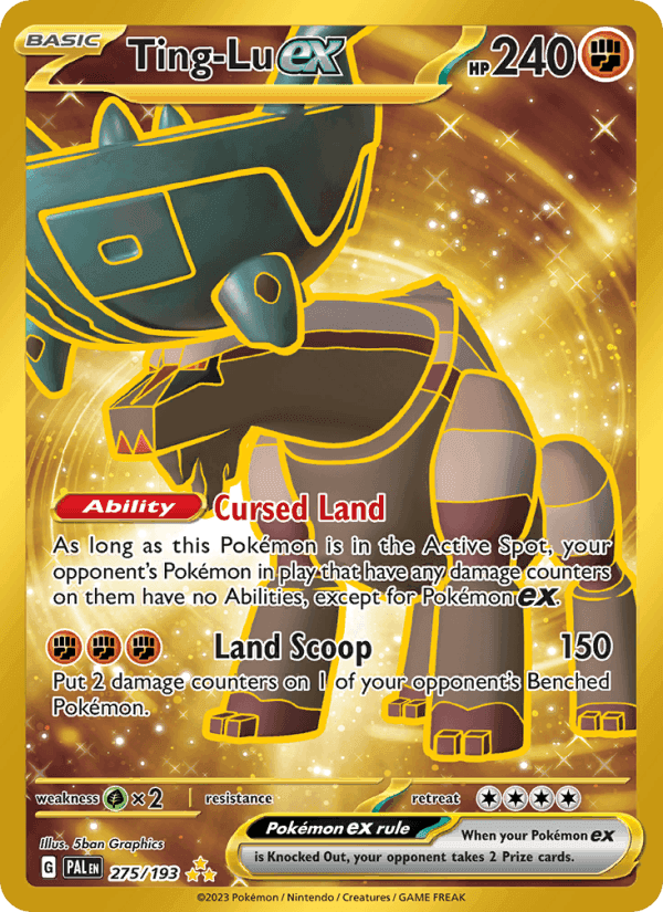 Ting-Lu ex, card 275 from Paldea Evolved