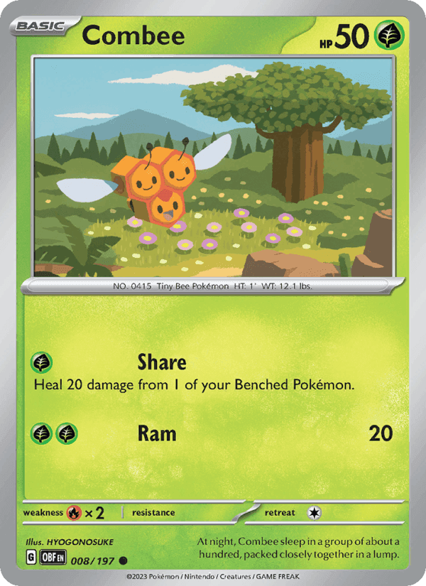 Combee, carte 008 de Obsidian Flames