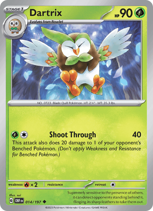 Dartrix, card 014 from Obsidian Flames