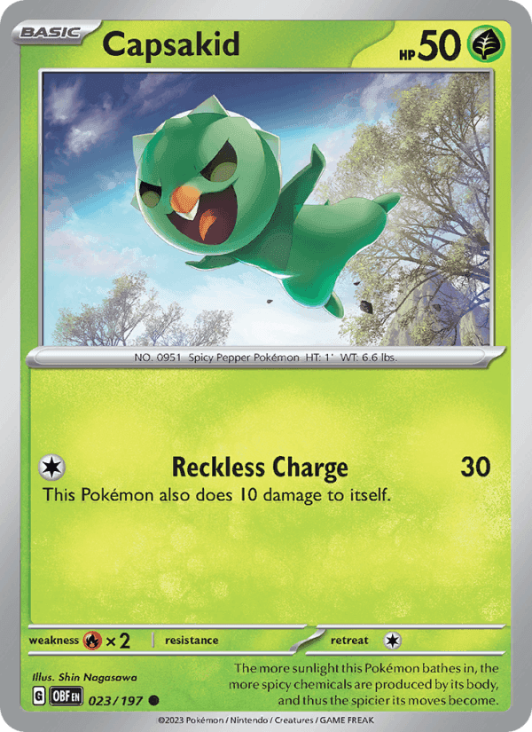 Capsakid, card 023 from Obsidian Flames