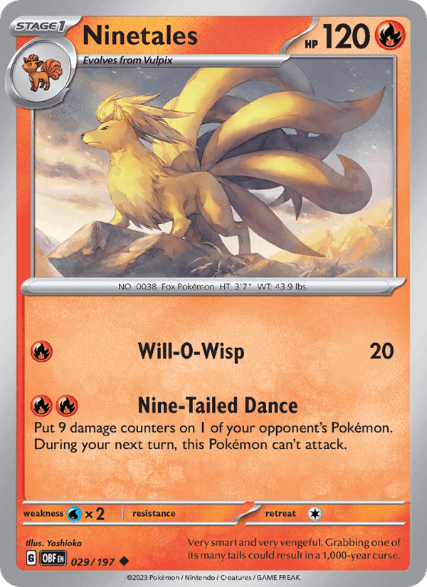 Obsidian Flames の 029 番、Ninetales