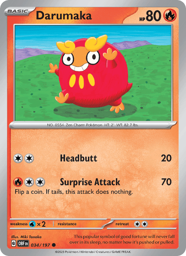 Darumaka, carta 034 di Obsidian Flames