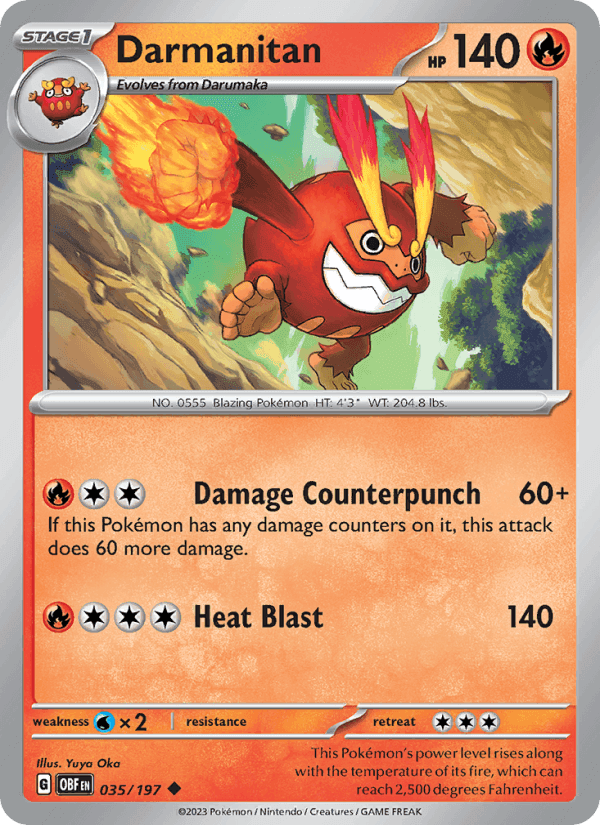 Darmanitan, carta 035 de Obsidian Flames