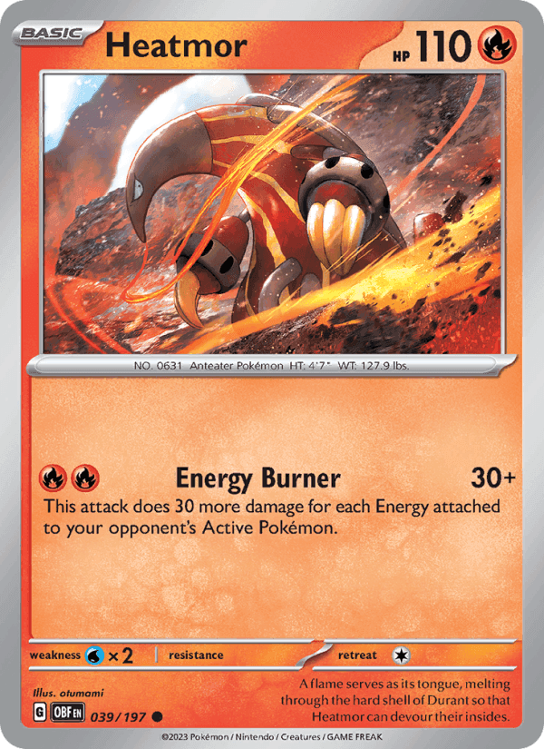 Heatmor, card 039 from Obsidian Flames