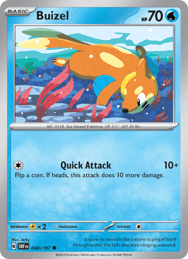 Obsidian Flames の 048 番、Buizel