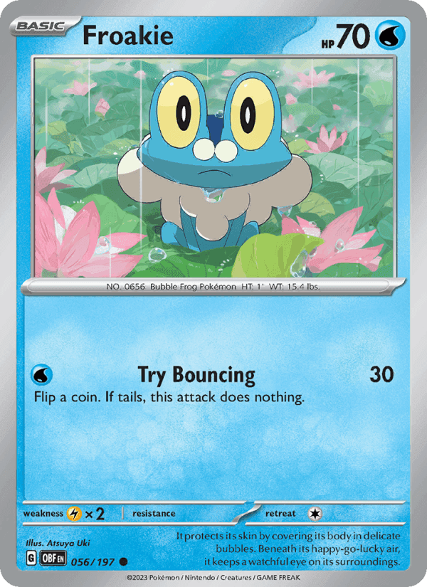 Froakie, card 056 from Obsidian Flames