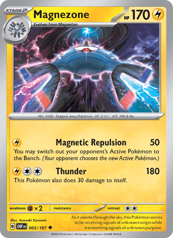 Magnezone, card 065 from Obsidian Flames