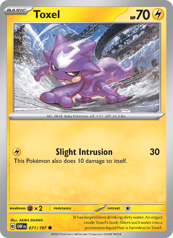 Toxel, card 071 from Obsidian Flames