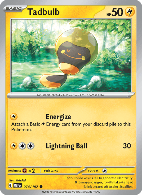 Tadbulb, card 074 from Obsidian Flames
