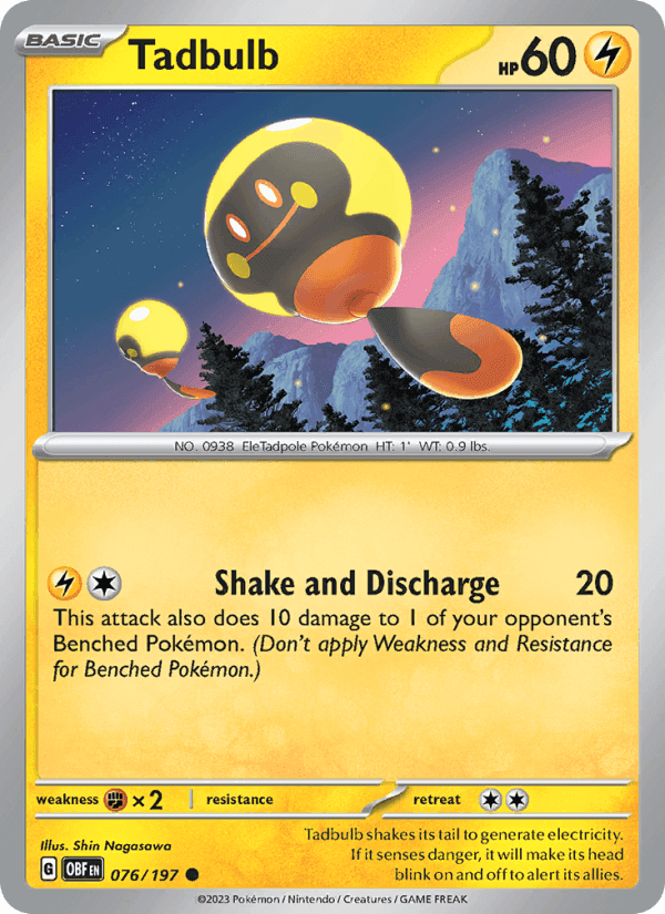 Tadbulb, card 076 from Obsidian Flames