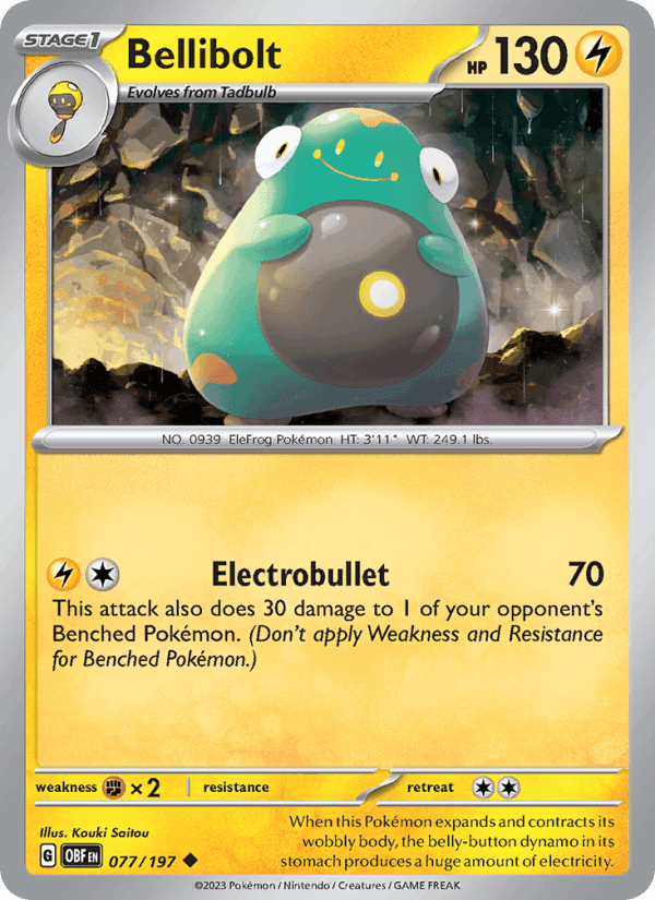 Bellibolt, card 077 from Obsidian Flames