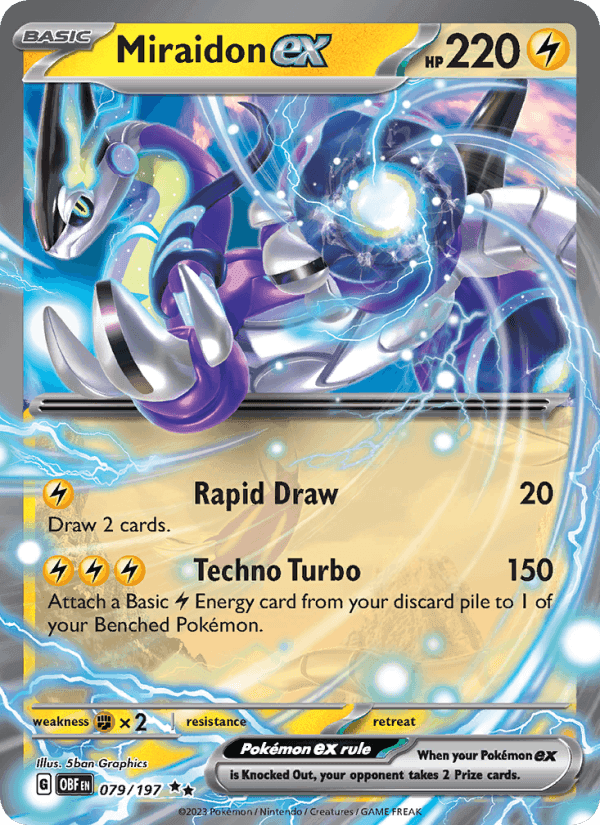 Miraidon ex, card 079 from Obsidian Flames