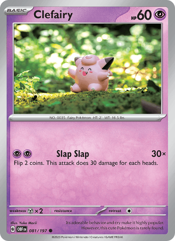Clefairy, card 081 from Obsidian Flames