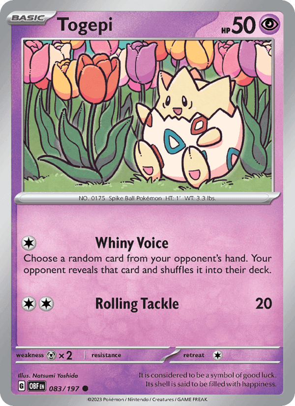 Togepi, carte 083 de Obsidian Flames