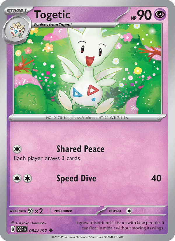 Togetic, card 084 from Obsidian Flames