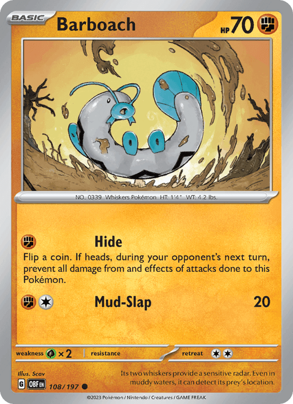 Barboach, card 108 from Obsidian Flames