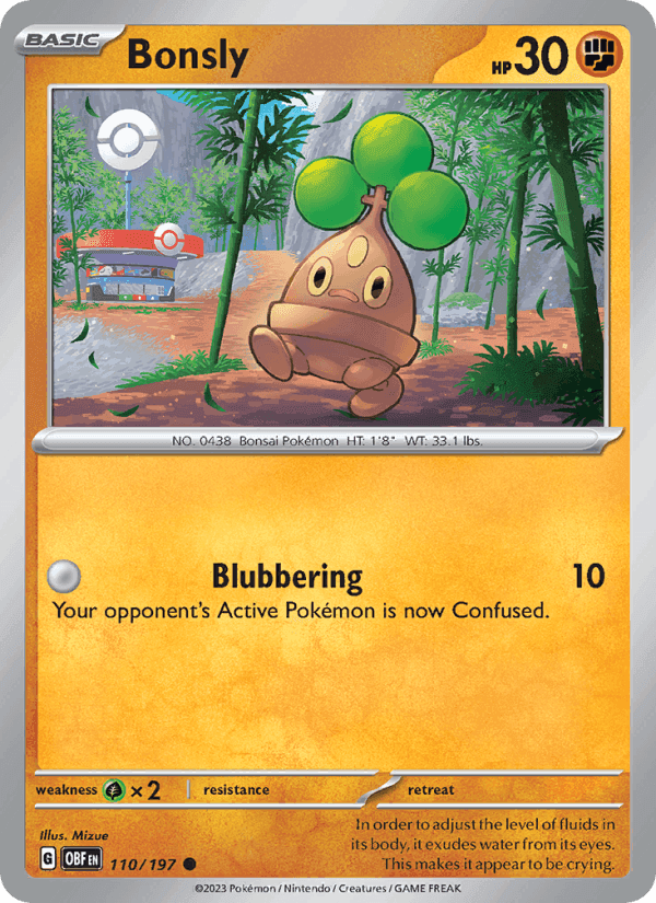Bonsly, card 110 from Obsidian Flames
