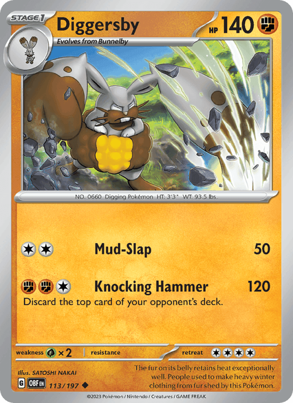 Diggersby, card 113 from Obsidian Flames
