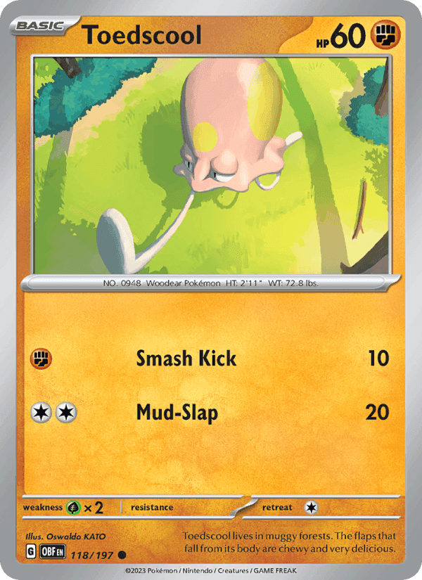 Toedscool, card 118 from Obsidian Flames