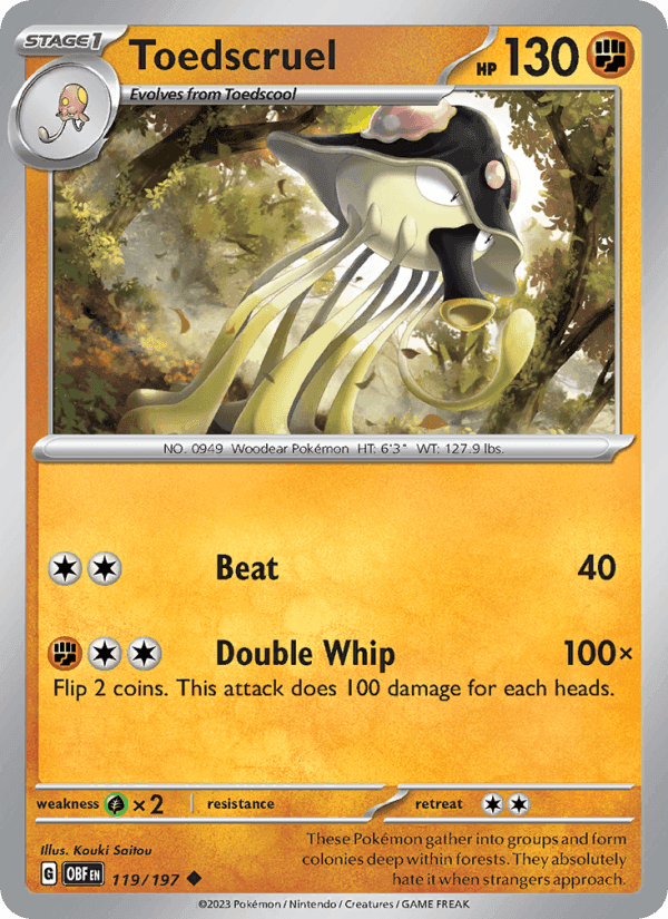 Toedscruel, card 119 from Obsidian Flames