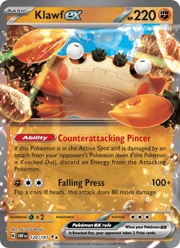 Klawf ex, card 120 from Obsidian Flames
