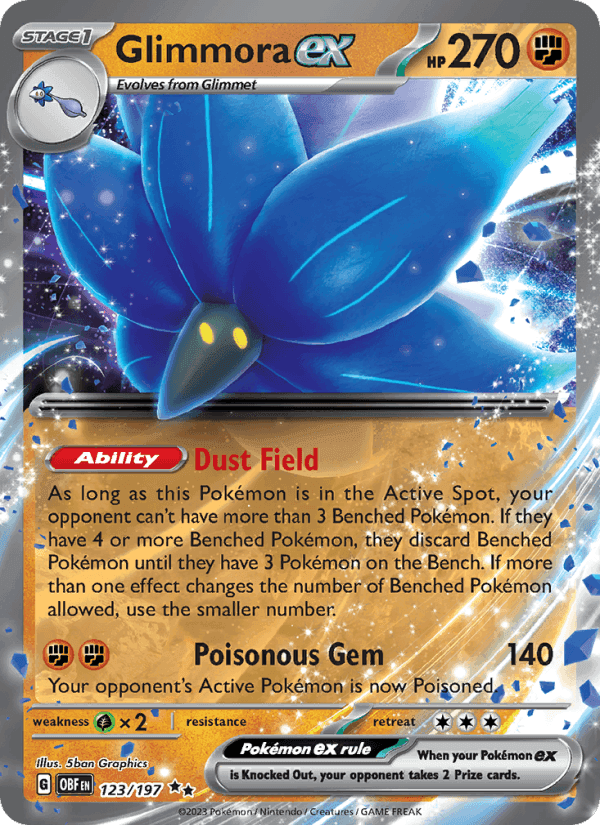 Glimmora ex, card 123 from Obsidian Flames