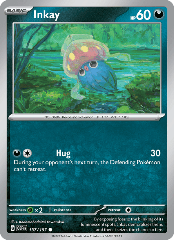 Inkay, card 137 from Obsidian Flames