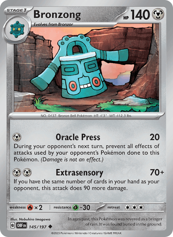 Bronzong, carta 145 de Obsidian Flames