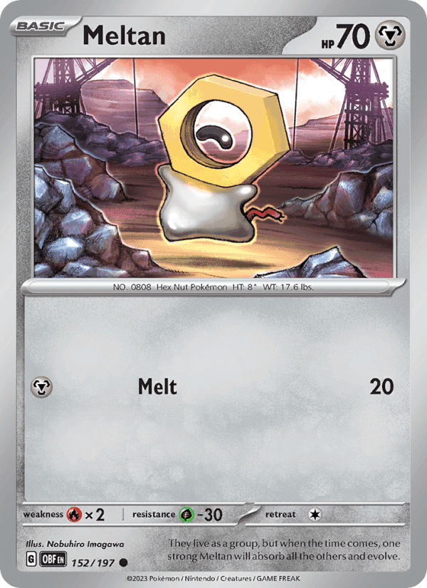 Meltan, carta 152 di Obsidian Flames