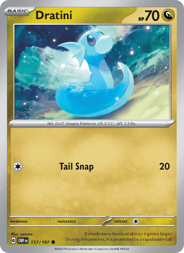 Dratini, card 157 from Obsidian Flames
