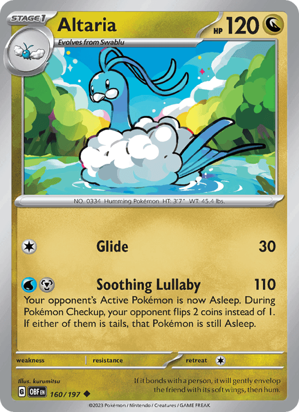 Altaria, carta 160 de Obsidian Flames