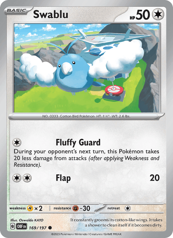 Swablu, card 169 from Obsidian Flames