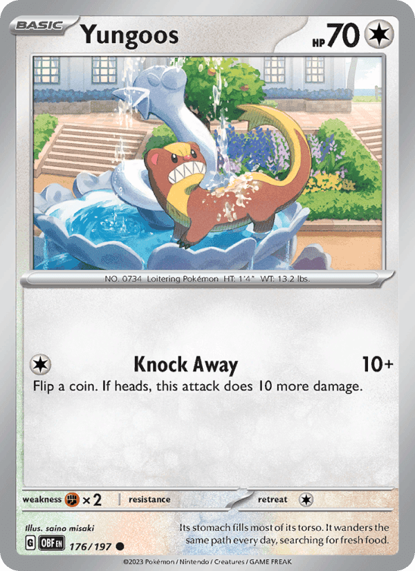 Yungoos, card 176 from Obsidian Flames