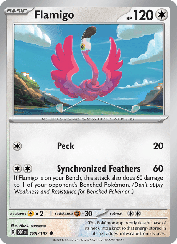 Flamigo, carta 185 di Obsidian Flames