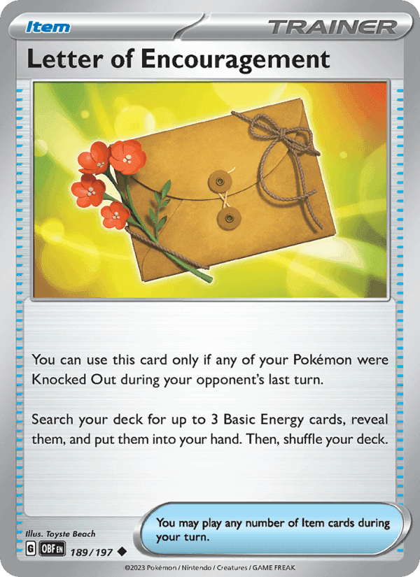Letter of Encouragement, card 189 from Obsidian Flames