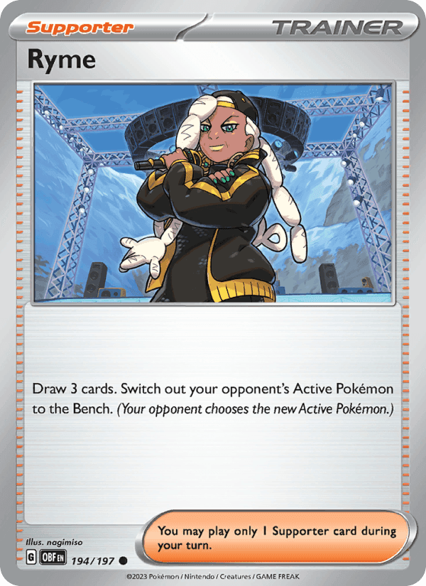 Ryme, card 194 from Obsidian Flames