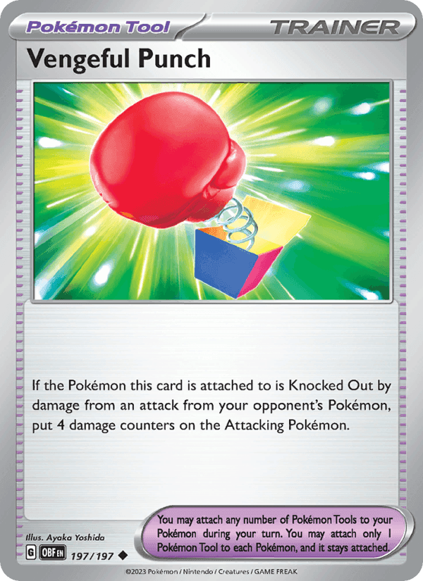Vengeful Punch, card 197 from Obsidian Flames